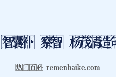 智囊补·察智·杨茂清造句是什么意思的图片